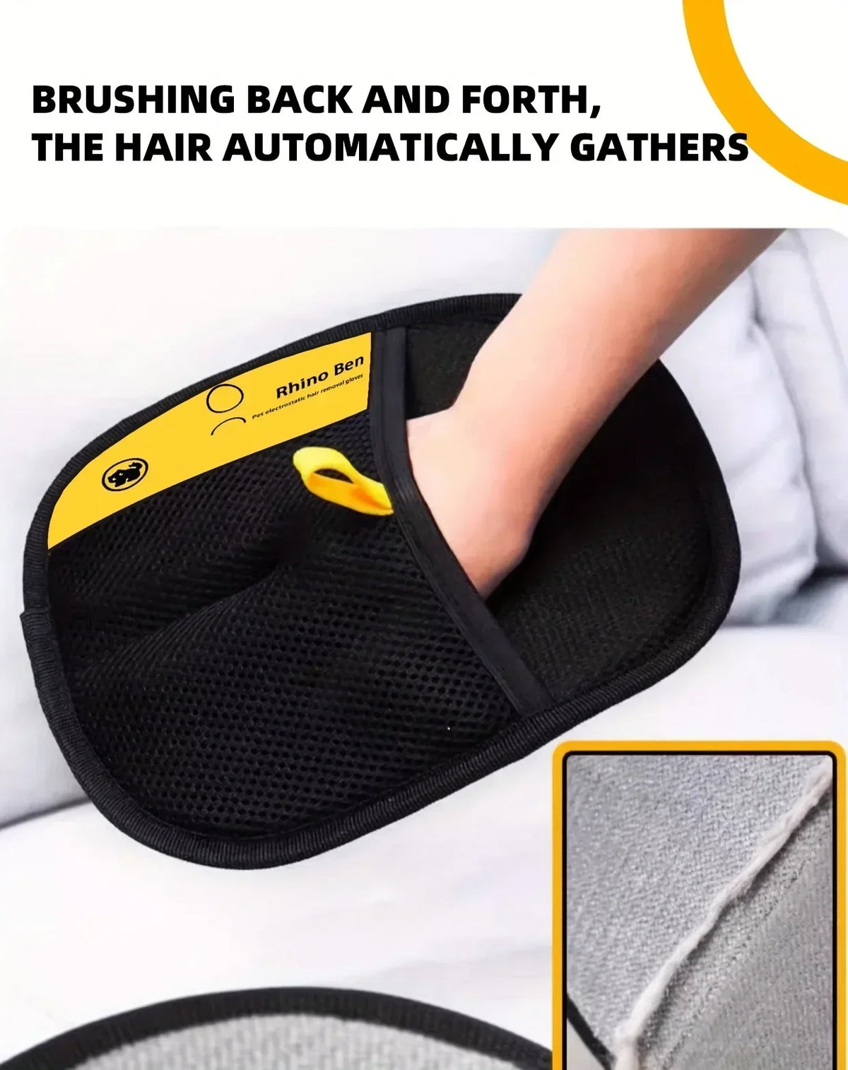 2‑Pack Pet Hair Removal Grooming Gloves, Double‑Sided Gentle Shedding Brush Gloves for Cats & Dogs, Pet Fur Remover Massage Grooming Tool Whispering Desires Shoppe
