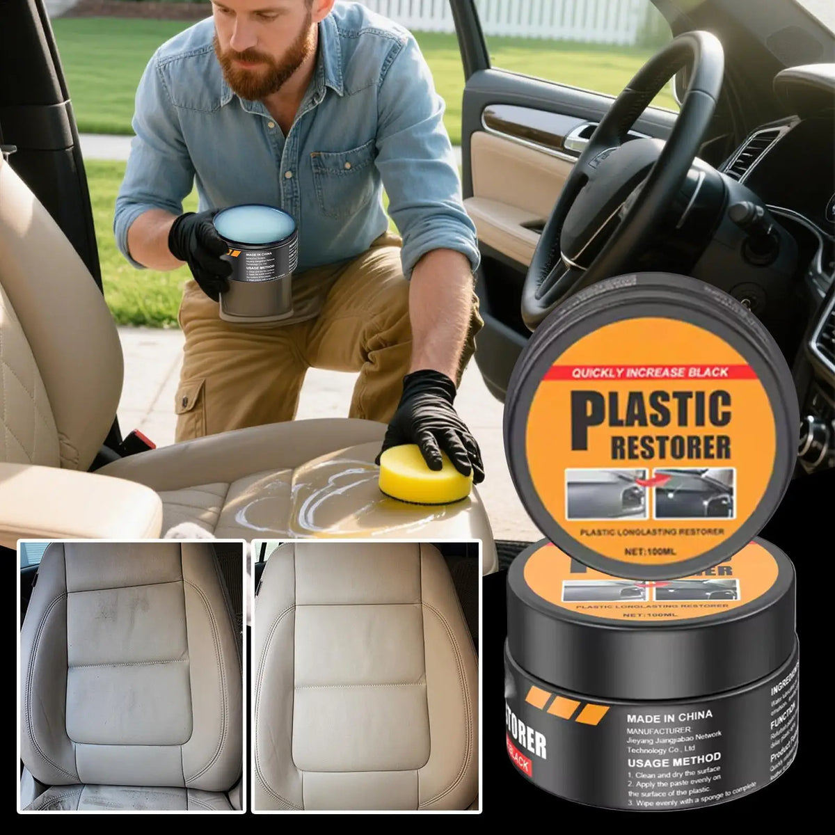Car Interior Leather Care Paste