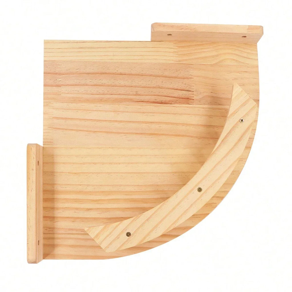 Pine Wood Corner Cat Hammock & Steps Set