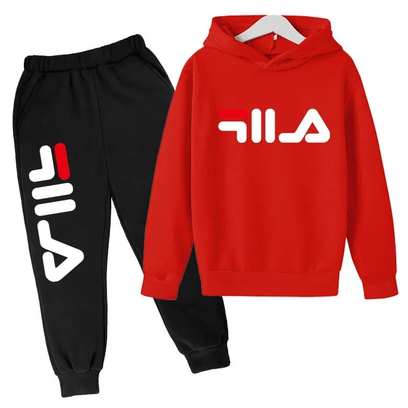 Children's Printed Hoodie and Pants Set