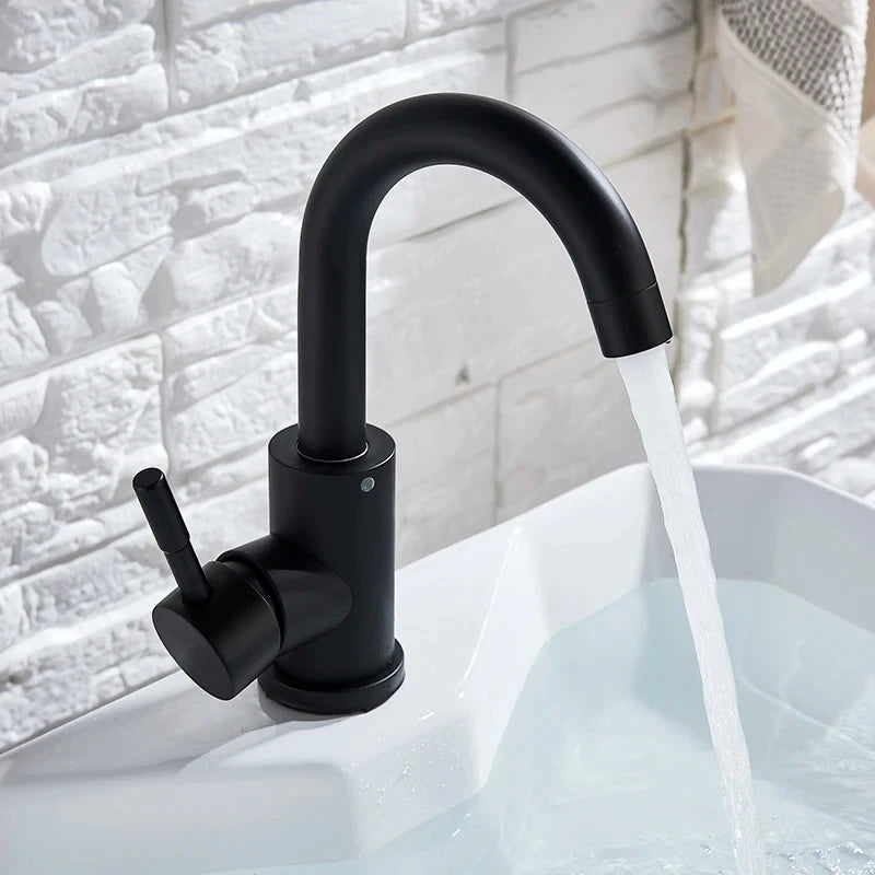Single-Hole Hot & Cold Bathroom Basin Mixer Faucet