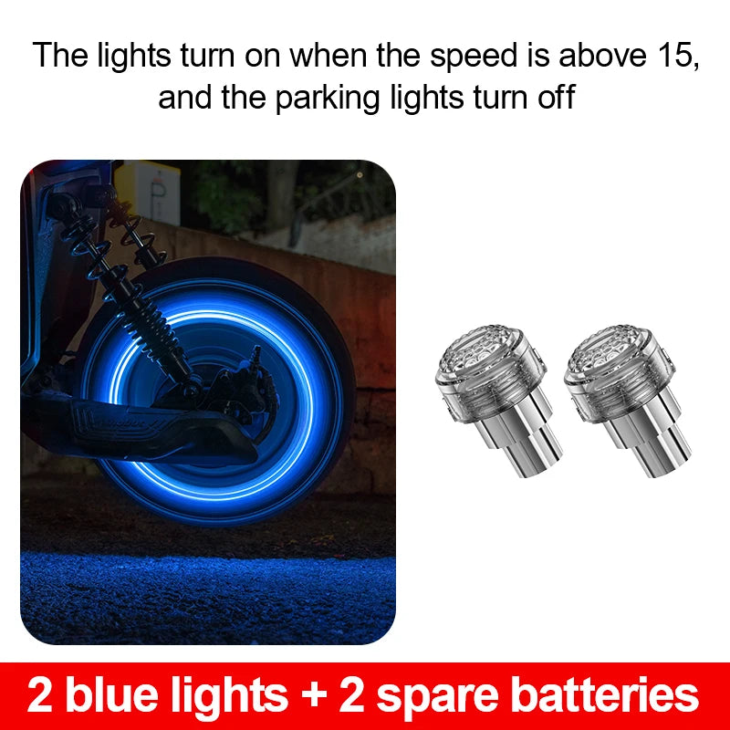 LED Tire Valve Lights – 2 or 4 Pieces