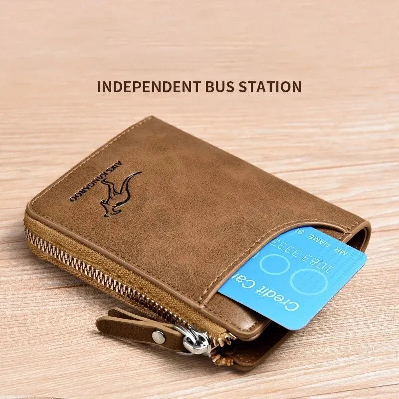 Men's Zipper Wallet & Card Holder