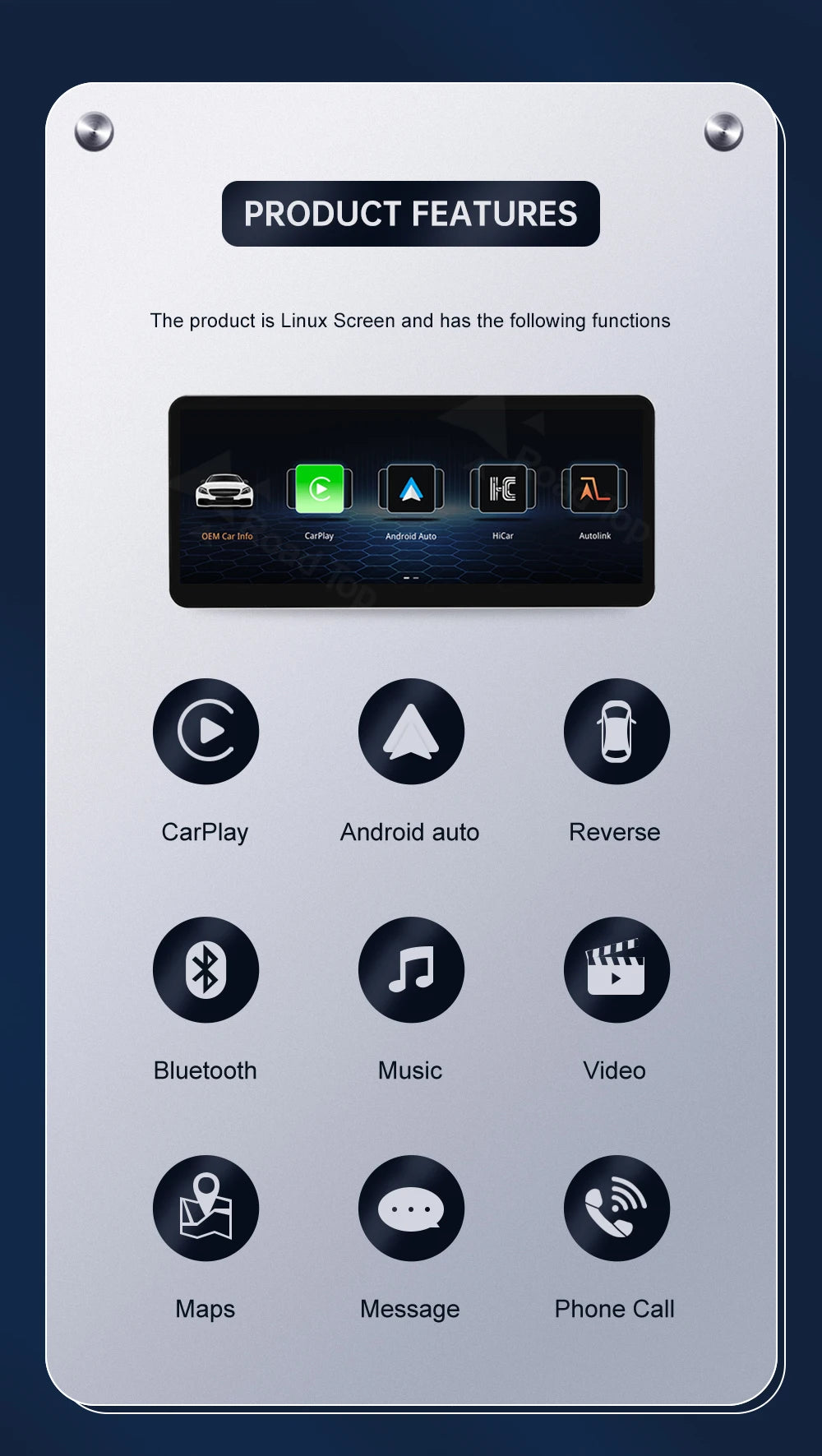 Road Top CarPlay Display for Mercedes-Benz NTG5.0