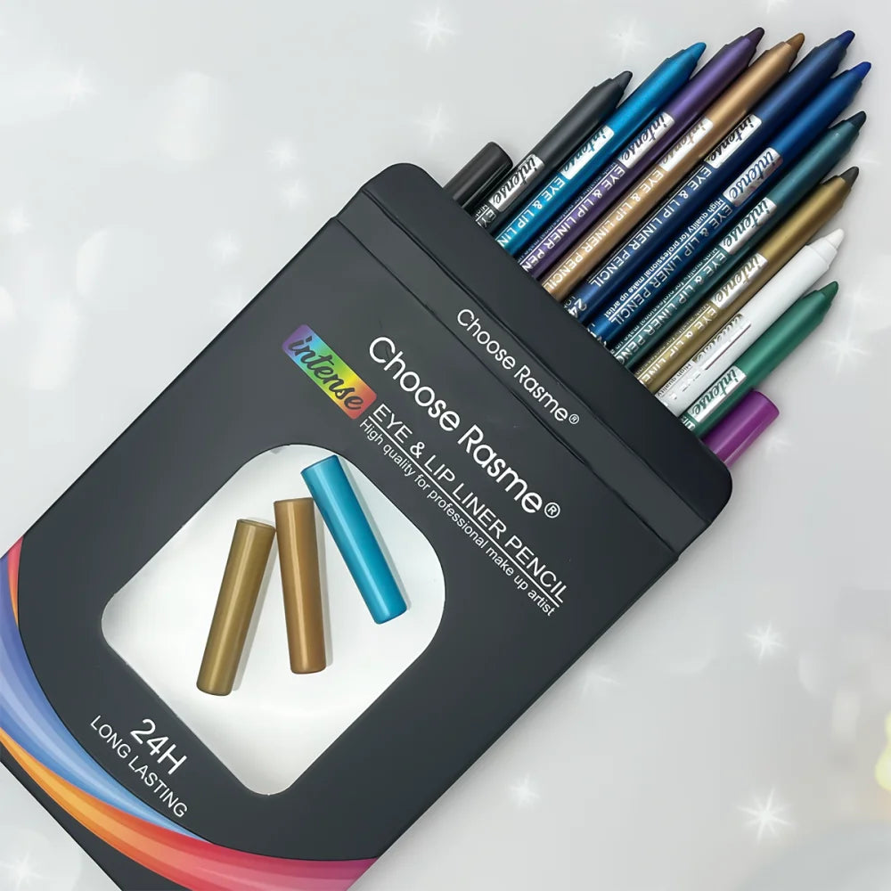 CHOOSE RASME Shimmer Eye Pencils – 12-Piece Set