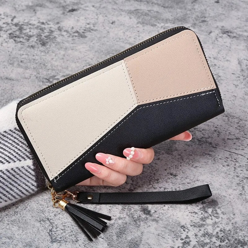 Women's Long Zipper PU Wallet