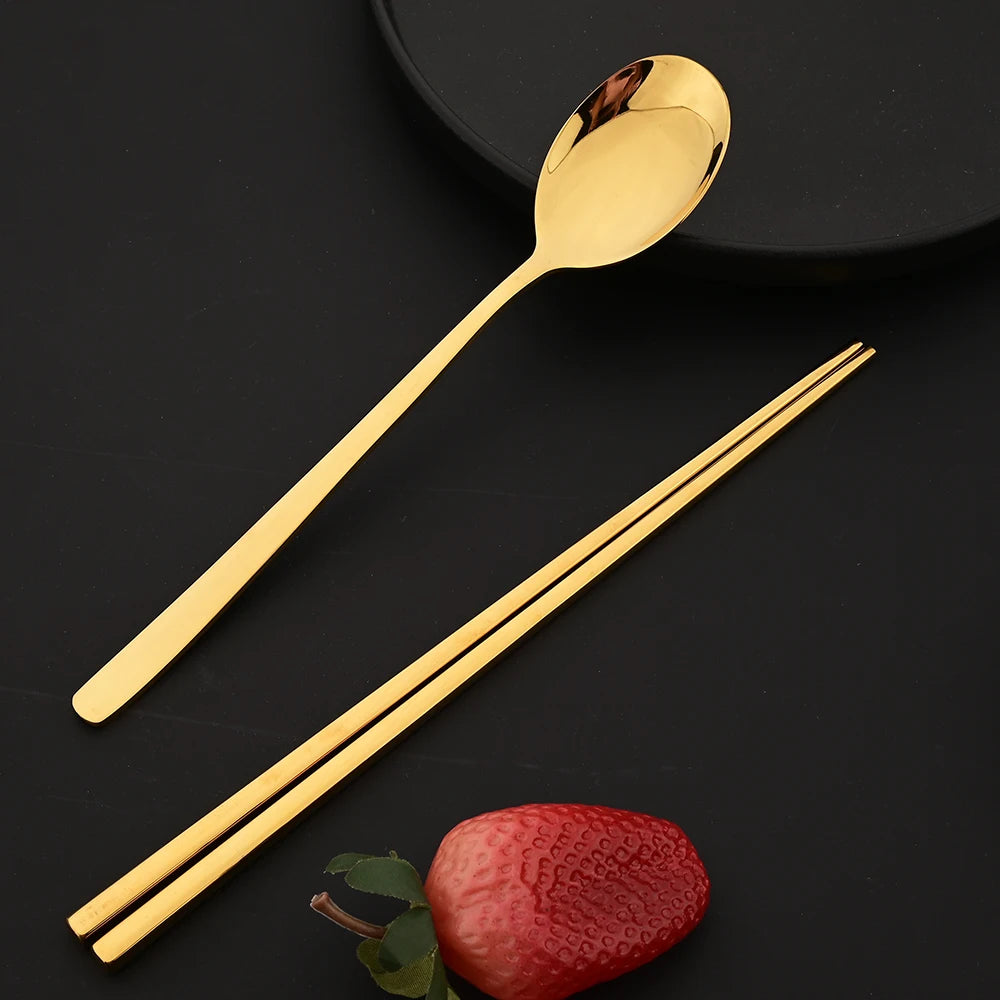 PINKTEN Spoons and Chopsticks — 10 Pieces