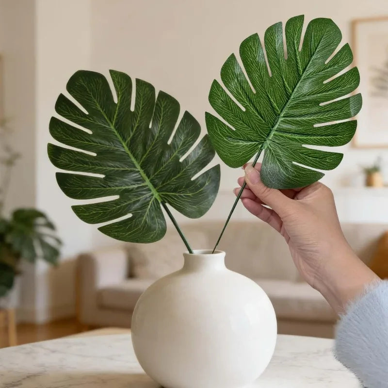 Artificial Monstera Leaf Stems, 30 cm
