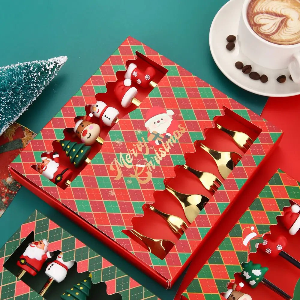 Christmas Dessert Spoon & Fork Gift Sets