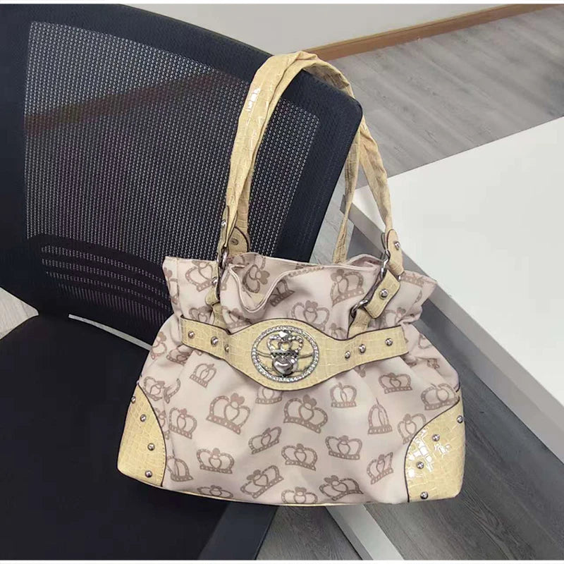 Women's Y2K Studded Shoulder Bag