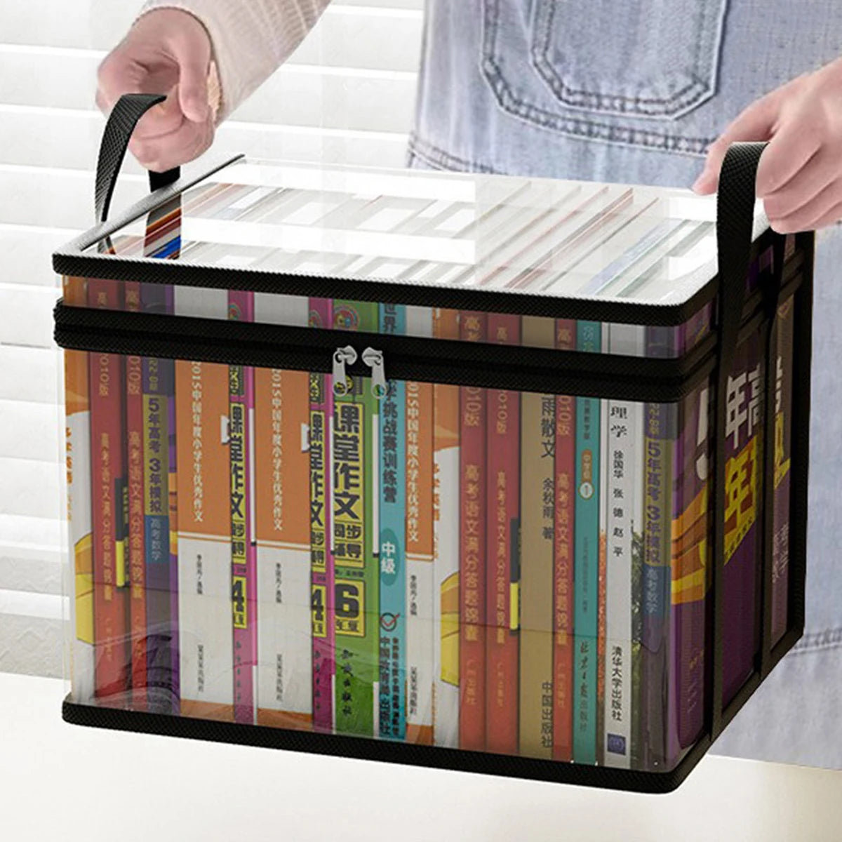 Foldable PVC Book Storage Organizer