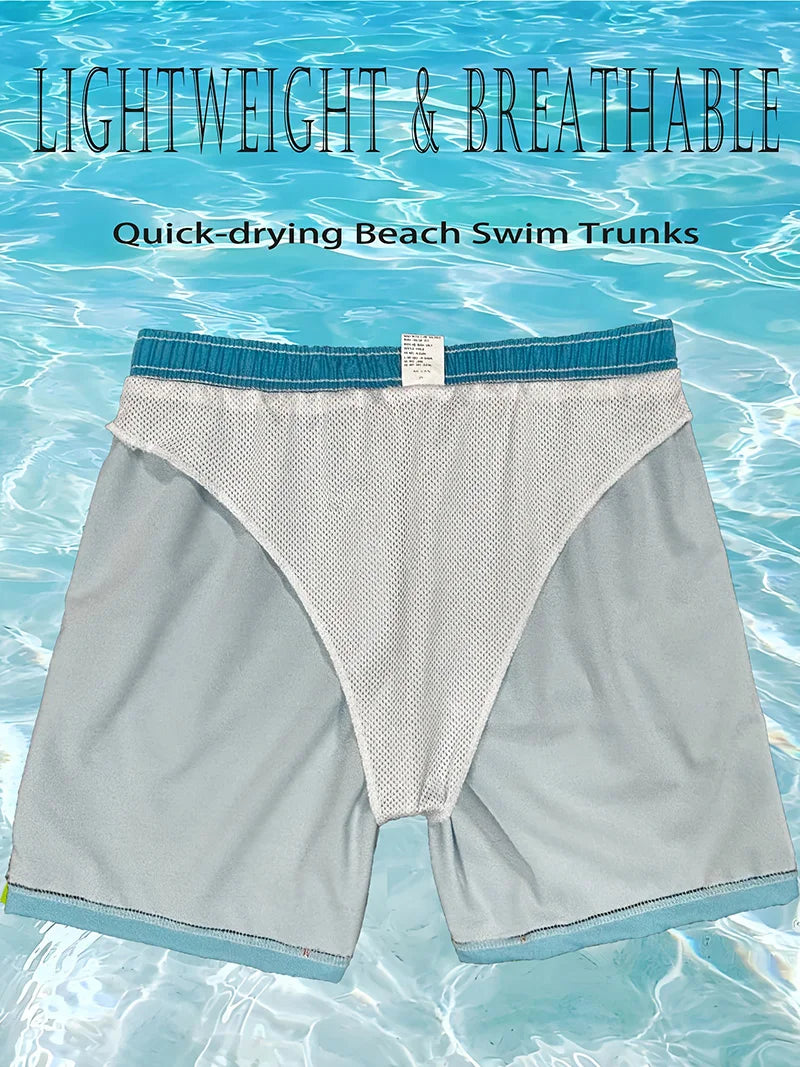 Men's Swim Trunks with Mesh Lining