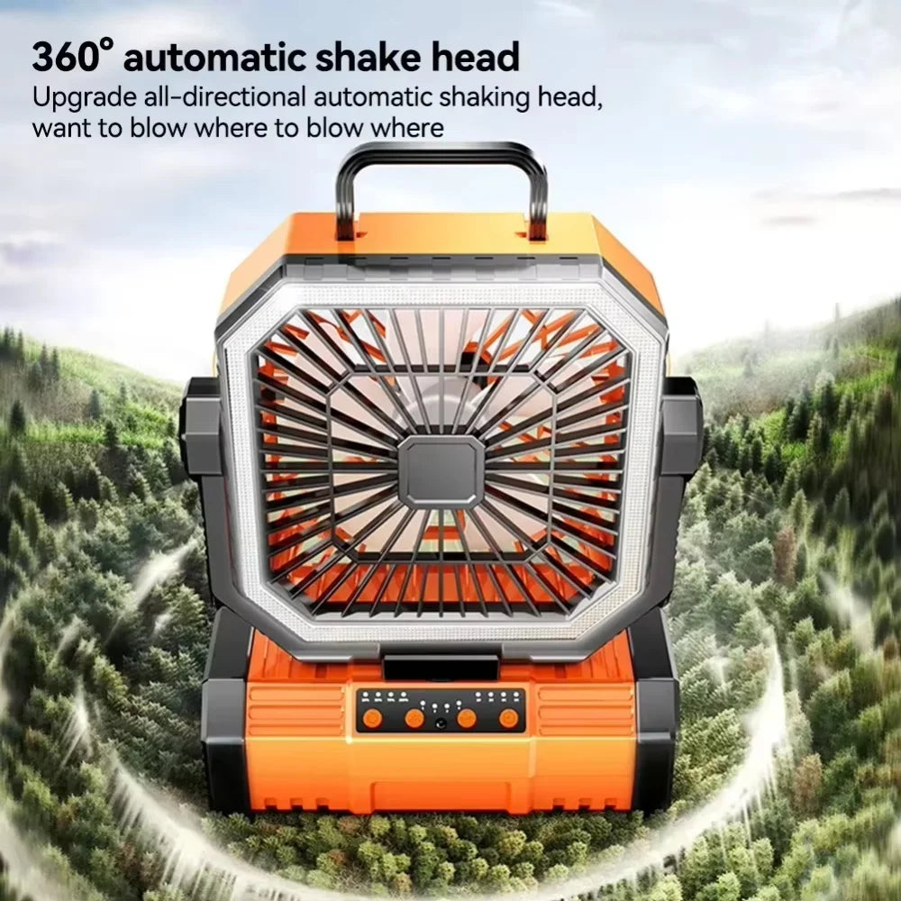 Rechargeable Clip-On Portable Fan with LED Light