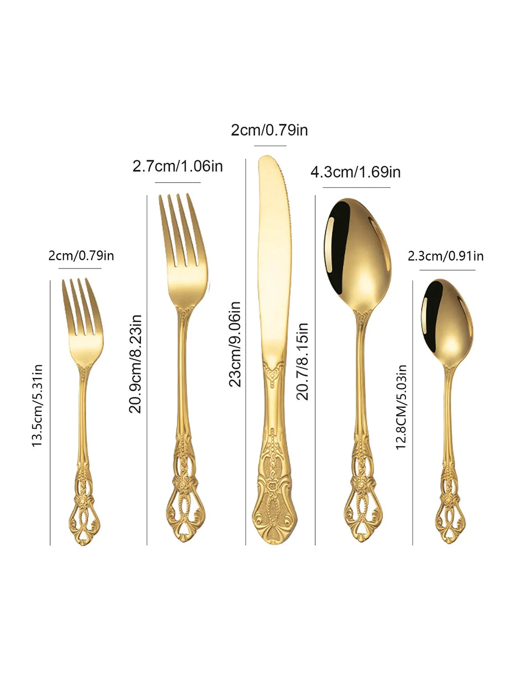 Crown-Design Stainless Steel Flatware — Assorted Packs