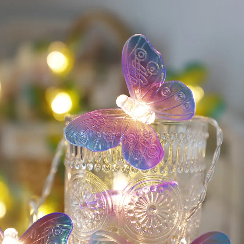 Butterfly LED String Lights, USB & Battery Options