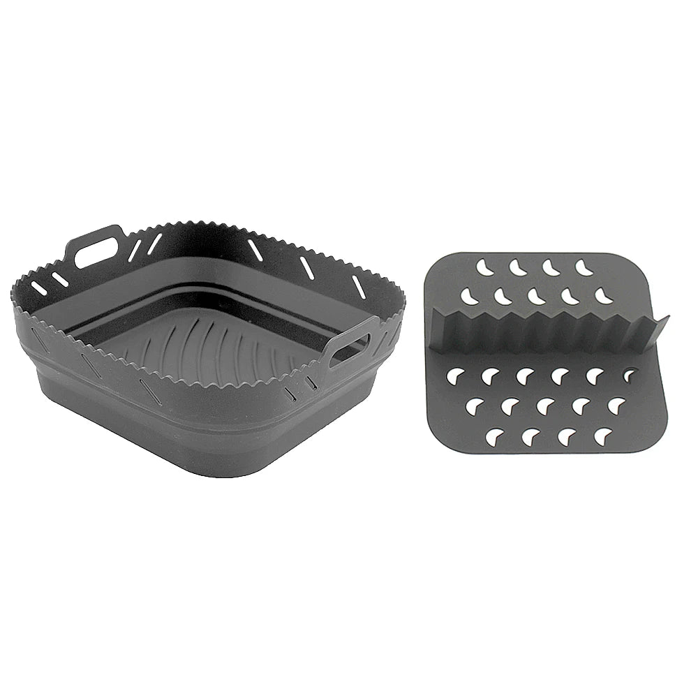 Square Silicone Air Fryer Liner with Divider