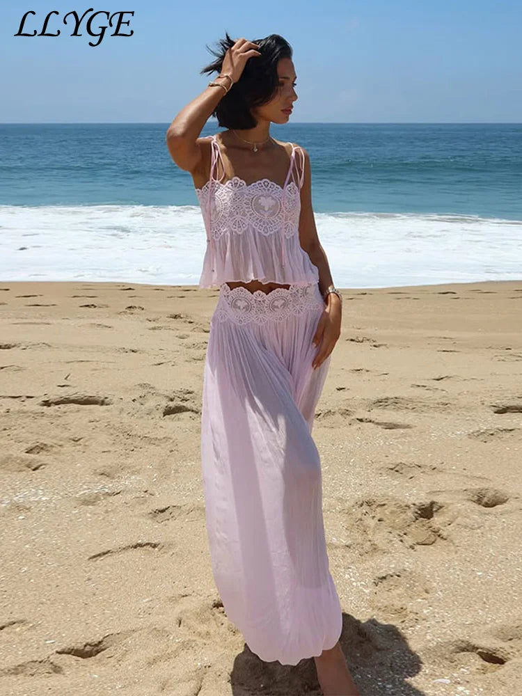 Women's Lace-Look Top and Pants — Top or Set Options