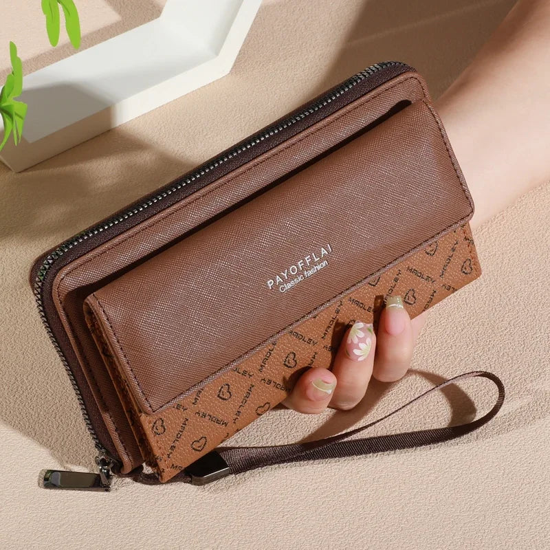 Men's Faux-Leather Zip & Snap Organizer Wallet