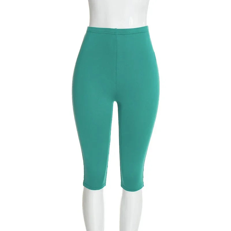Women's Draped V-Neck Crop Top and Capri Set