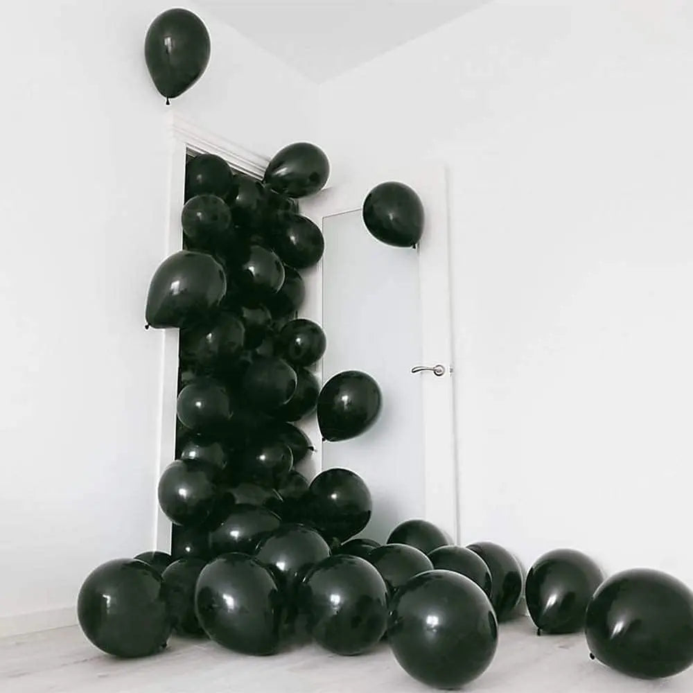 Black 12-Inch Latex Balloons, 5–100 Pack