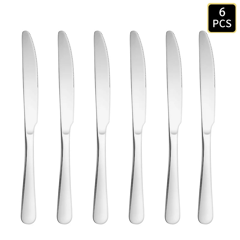 Round-Handle Stainless Steel Flatware, Assorted Packs