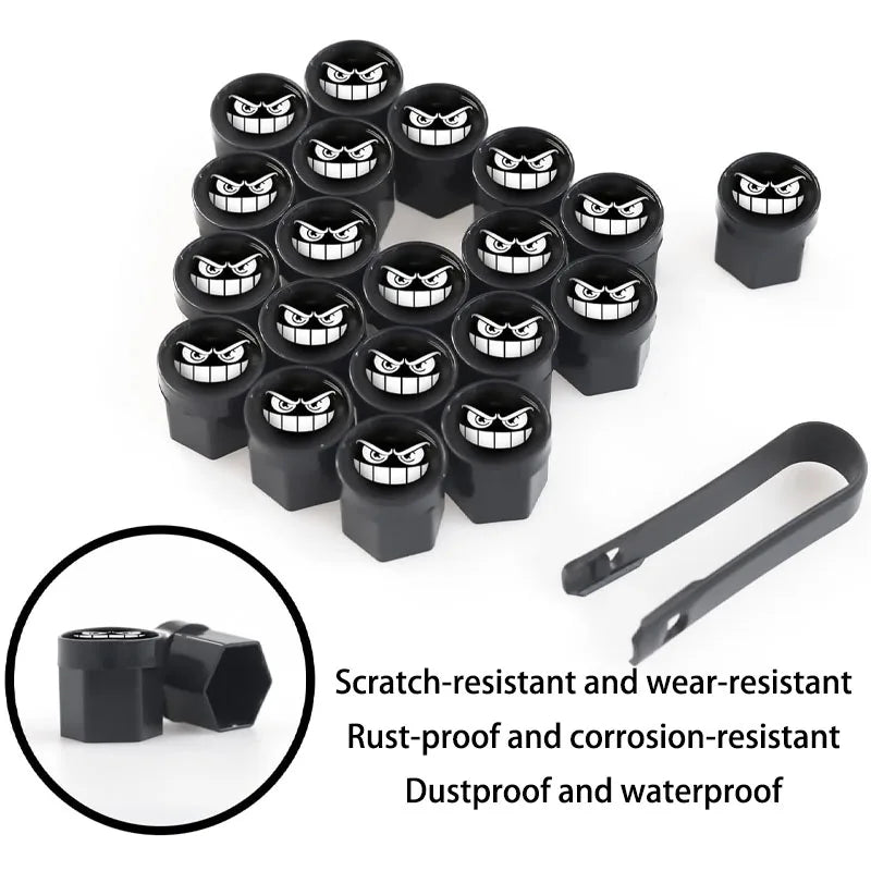 Wheel Lug Nut Covers – 20 Pieces, Assorted Designs