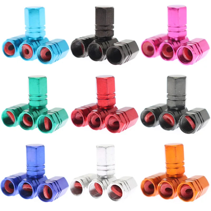 Aluminum Tire Valve Caps with O-Ring – Set of 4
