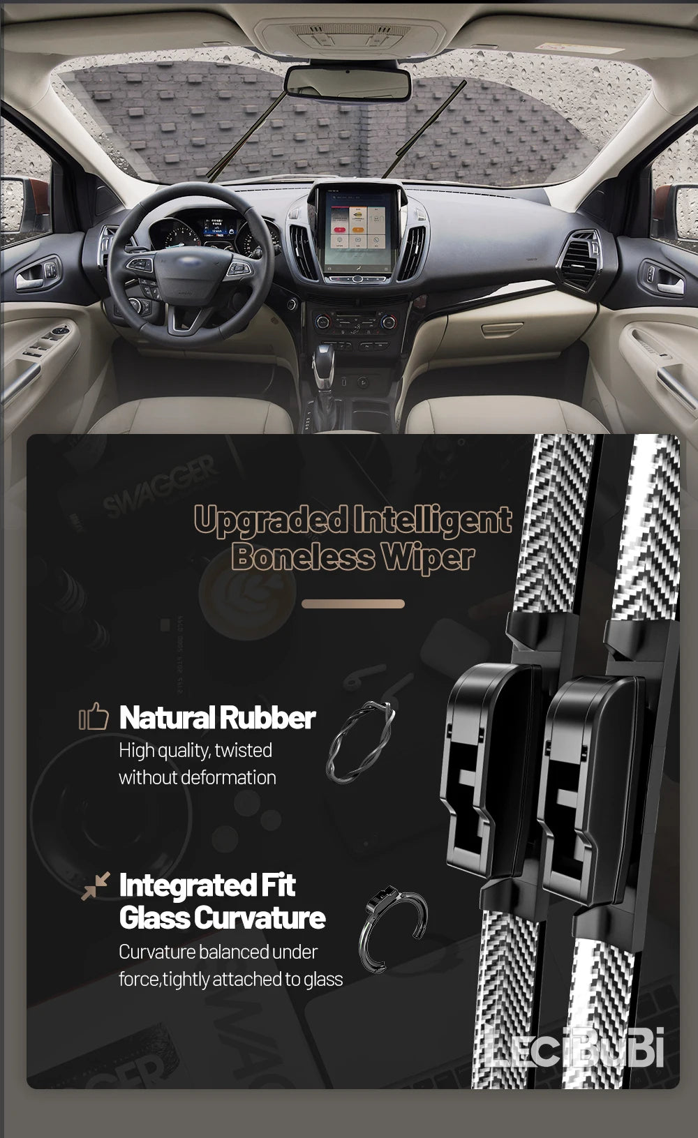 Front Wiper Blade Pair for Kia Carens / Rondo