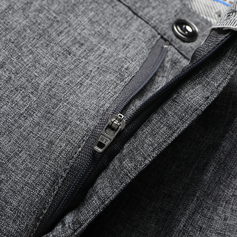 Men's Straight-Leg Business Casual Trousers