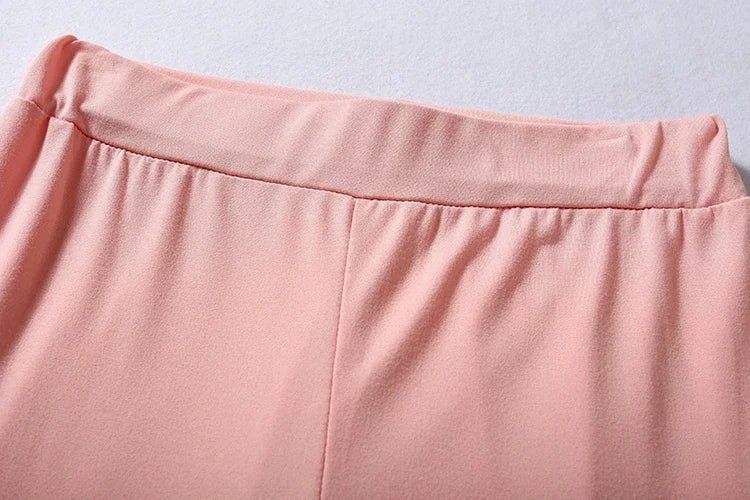 Women's Solid-Color Two-Piece Casual Outfit