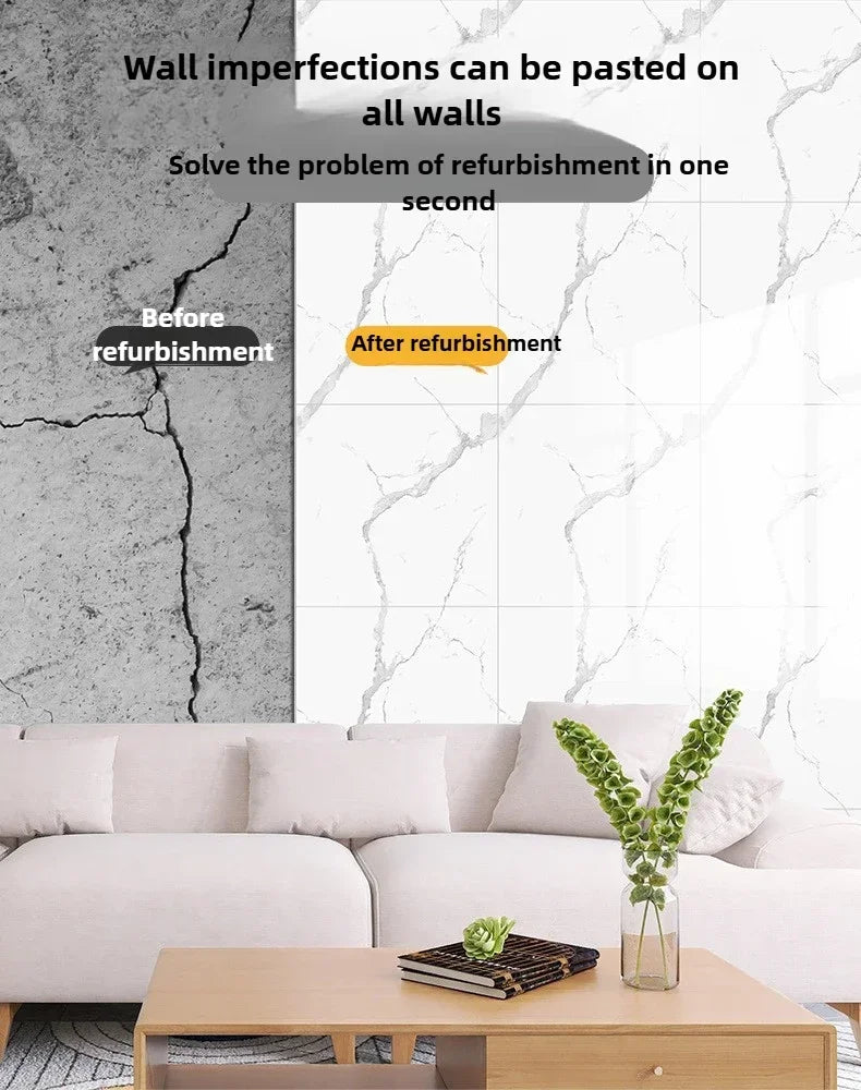 Marble-Style Peel-and-Stick Decorative Floor Tiles