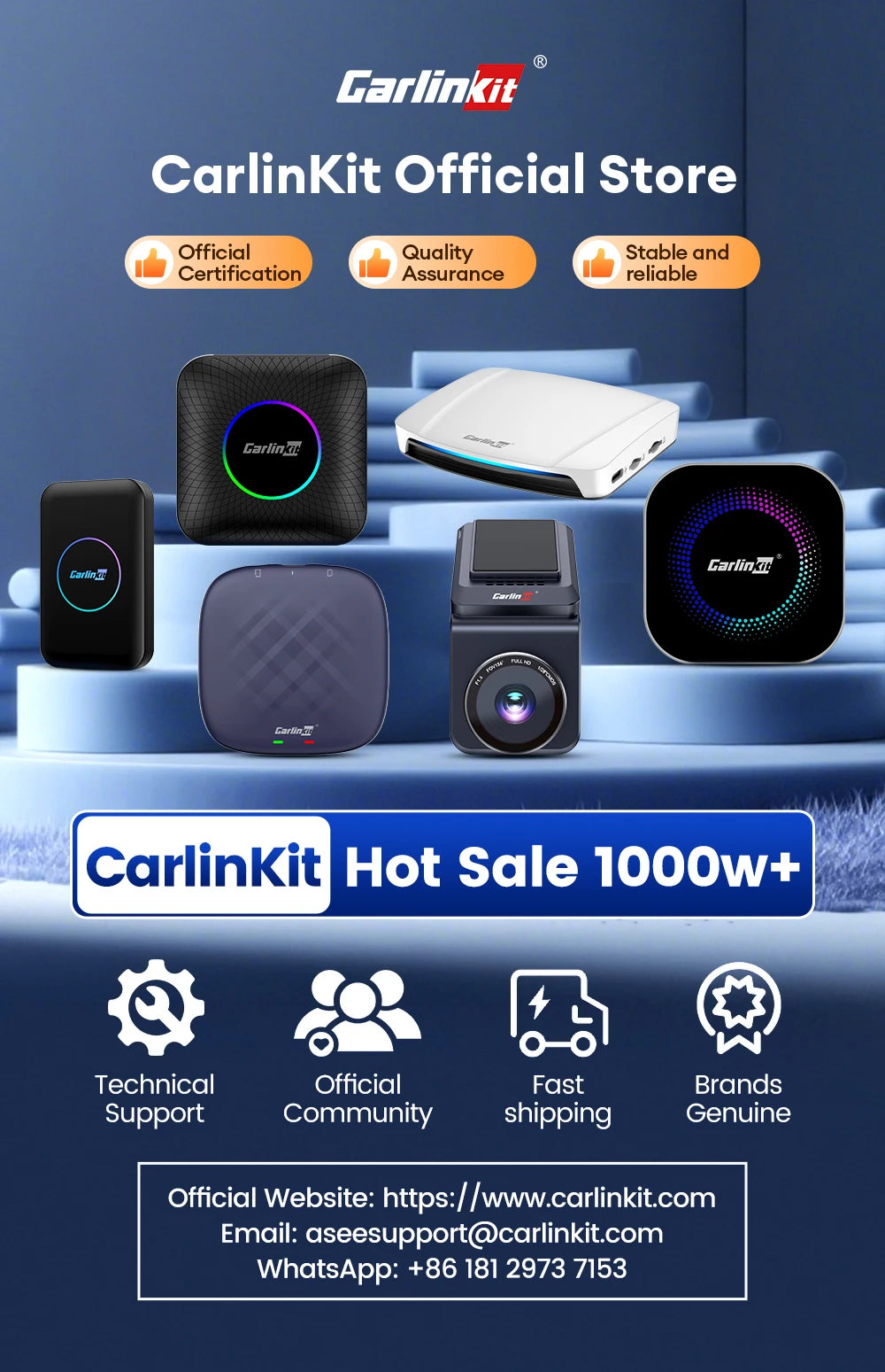 CarlinKit Mini Ultra 3 Wireless CarPlay & Android Auto Adapter