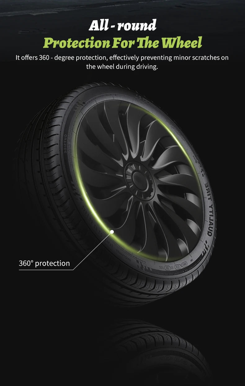 MOTENIO 18-Inch Wheel Covers for Model 3 Highland – Set of 4