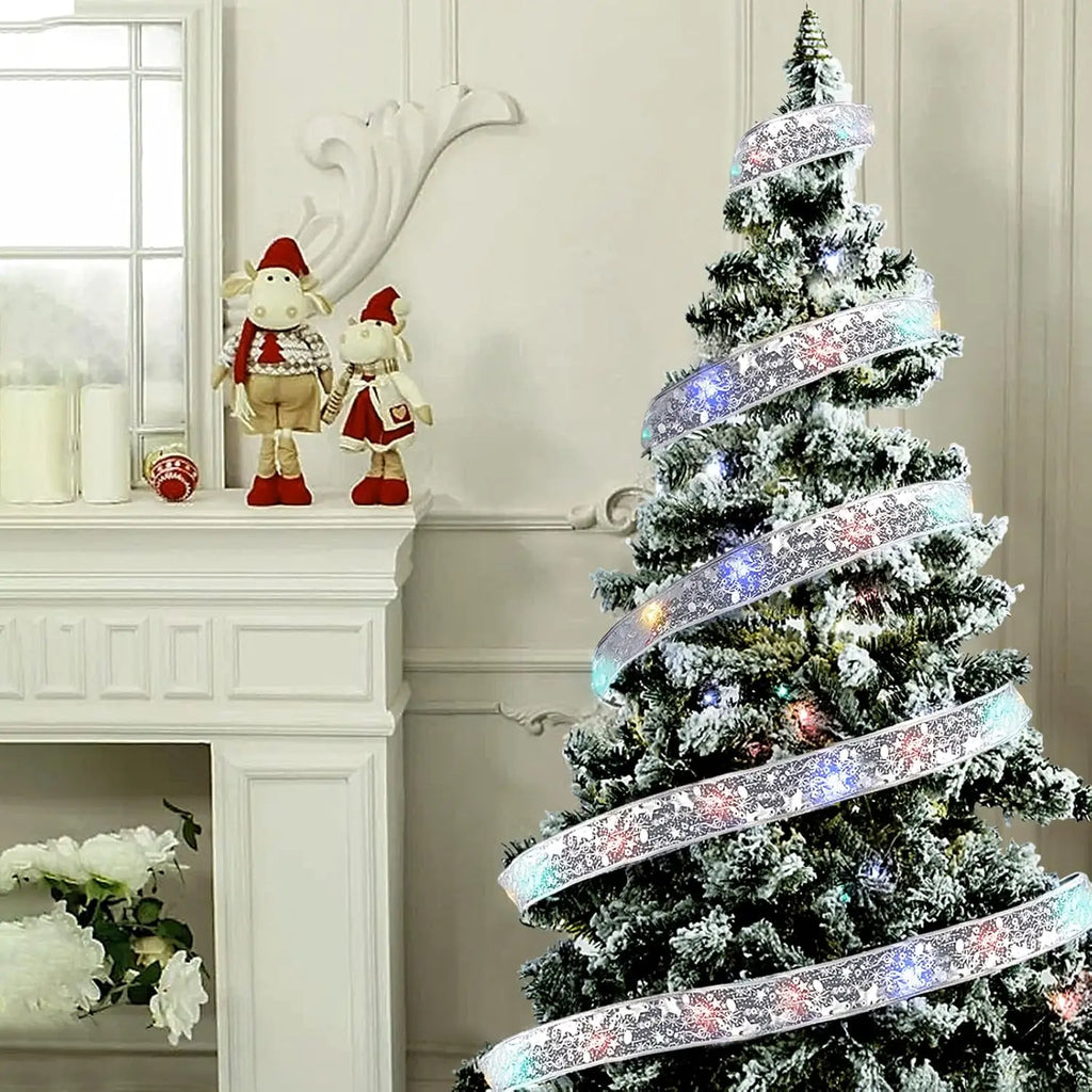 Christmas Ribbon Fairy Lights, 3 m or 5 m