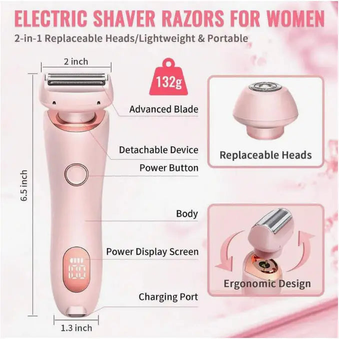 Rechargeable 2-in-1 Women's Body & Bikini Trimmer