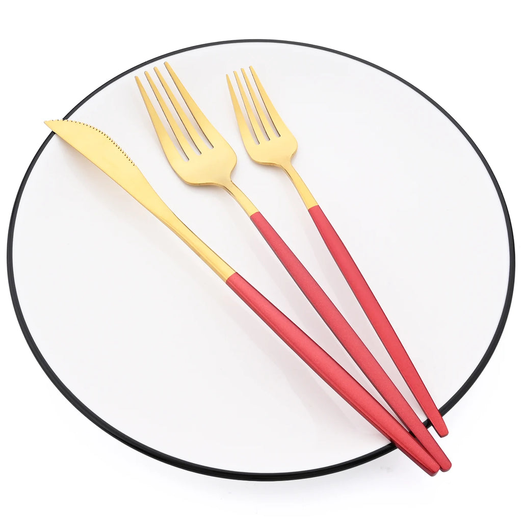 JAOER Stainless Steel Flatware — 48 Pieces