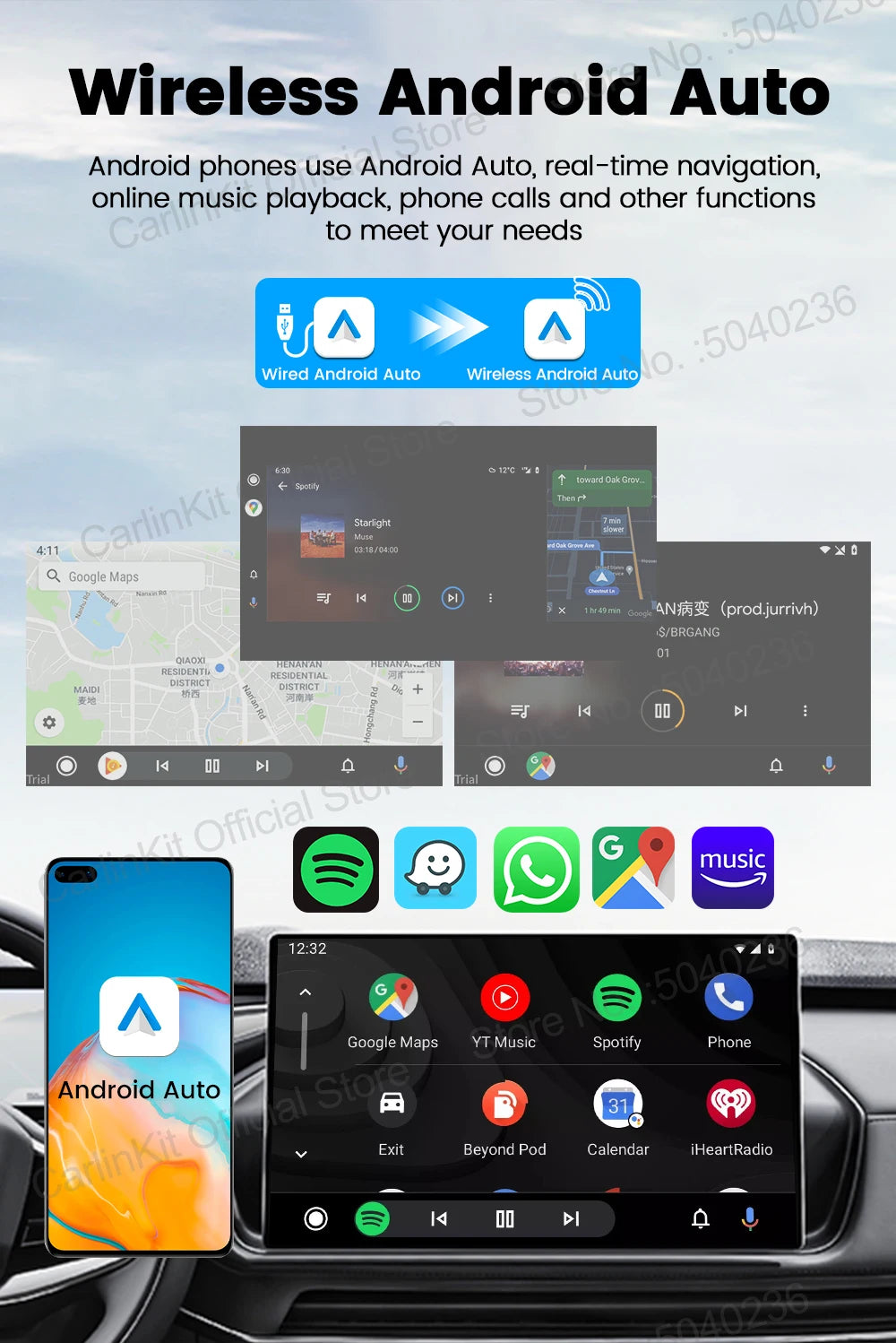 CarlinKit Mini Ultra 3 Wireless CarPlay & Android Auto Adapter