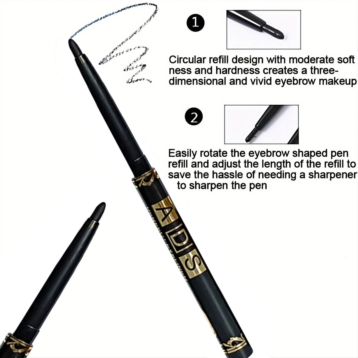 Davis Black Eyeliner Pencils – 3 or 9 Pieces