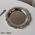 Vintage-Style Stainless Steel Dessert Plates