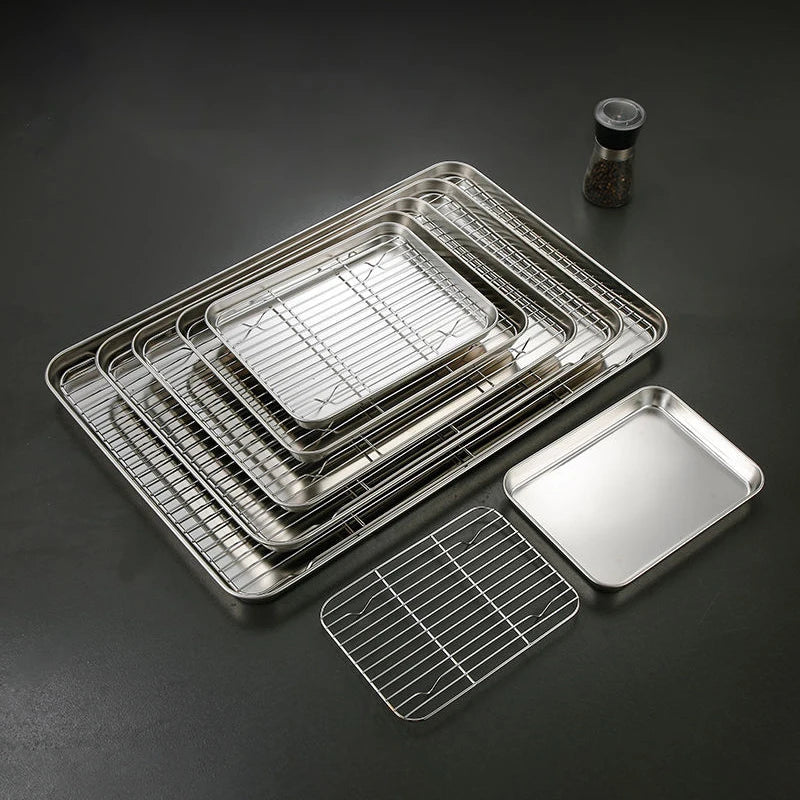 YOWEI Stainless Steel Baking Tray & Cooling Rack