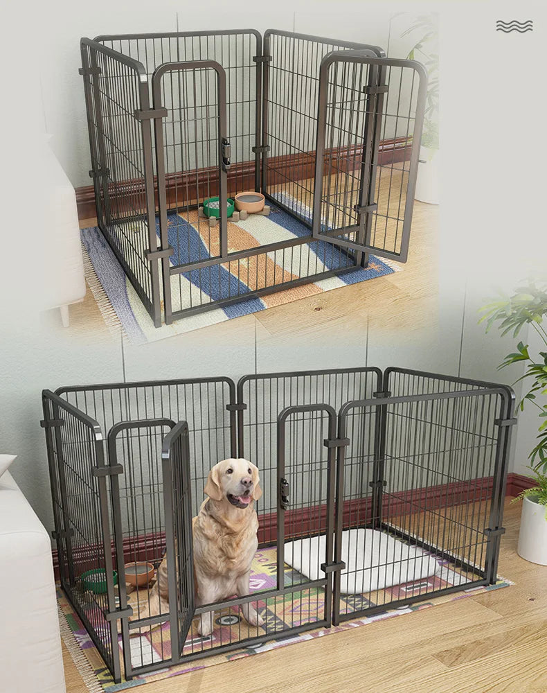 60x60cm/70x80cm 6 Panels Dog Fence Playpen Foldable Puppy Exercise Kennel Teddy Animal Escape Barrier Heavy Duty Cage for Dog Cat Rabbit Pet Whispering Desires Shoppe