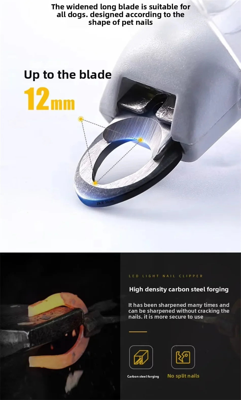 LED Pet Nail Clippers with 5X Magnifier