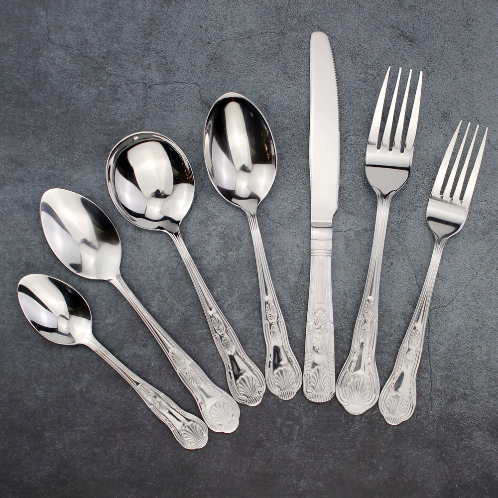 LUCF Vintage-Style Stainless Steel Flatware