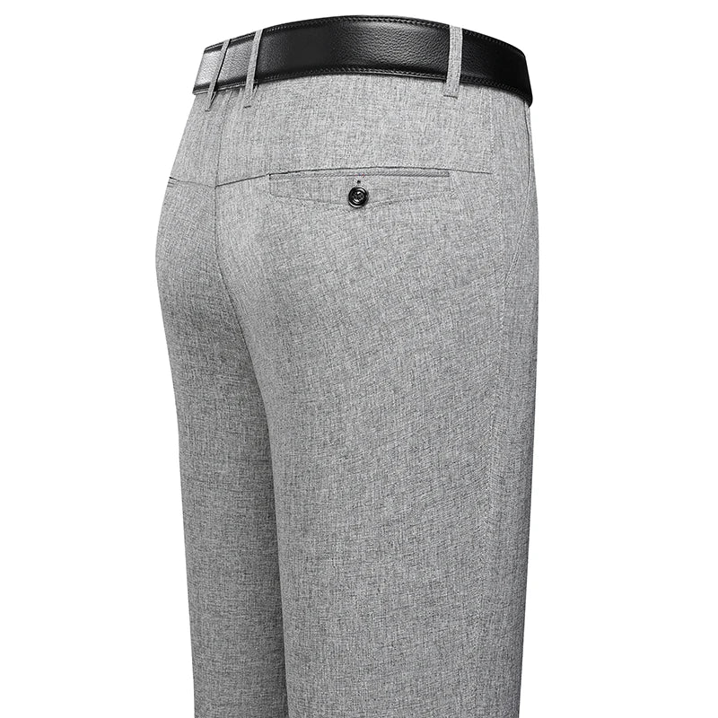 Men's Straight-Leg Business Casual Trousers