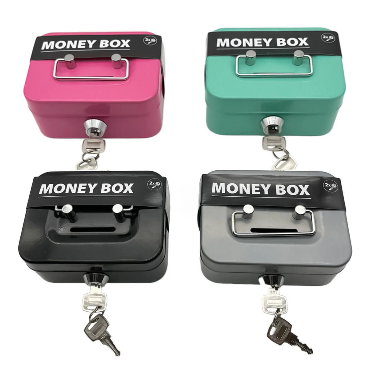 Portable Locking Coin Bank with Key