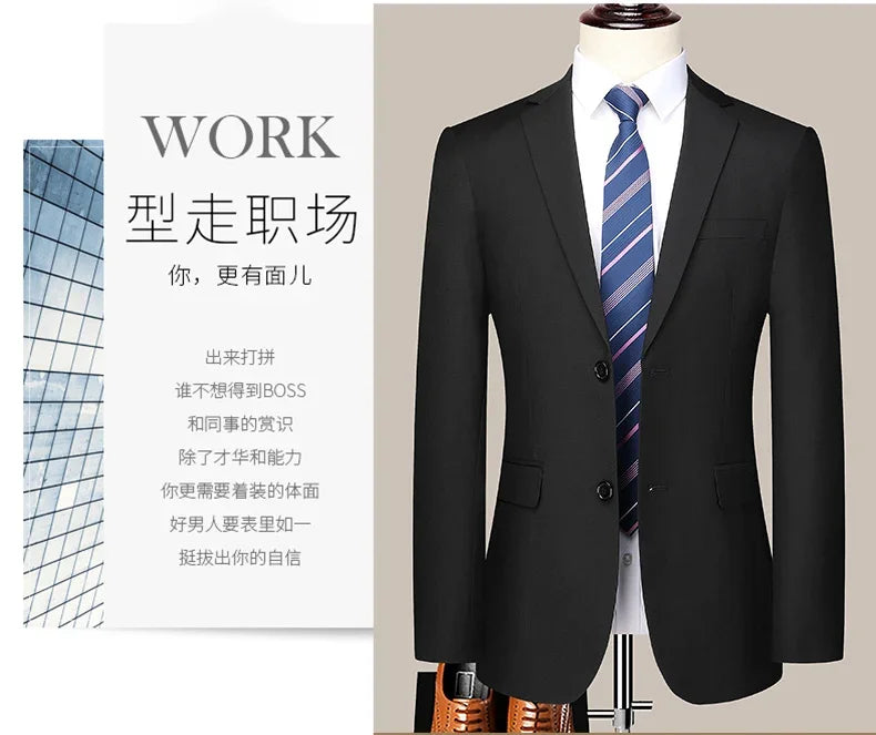 Men's Two-Piece Formal Suit – Blazer & Trousers