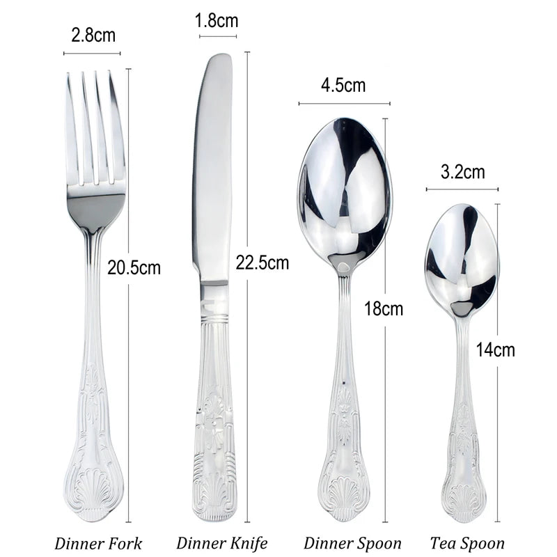 LUCF Vintage-Style Stainless Steel Flatware