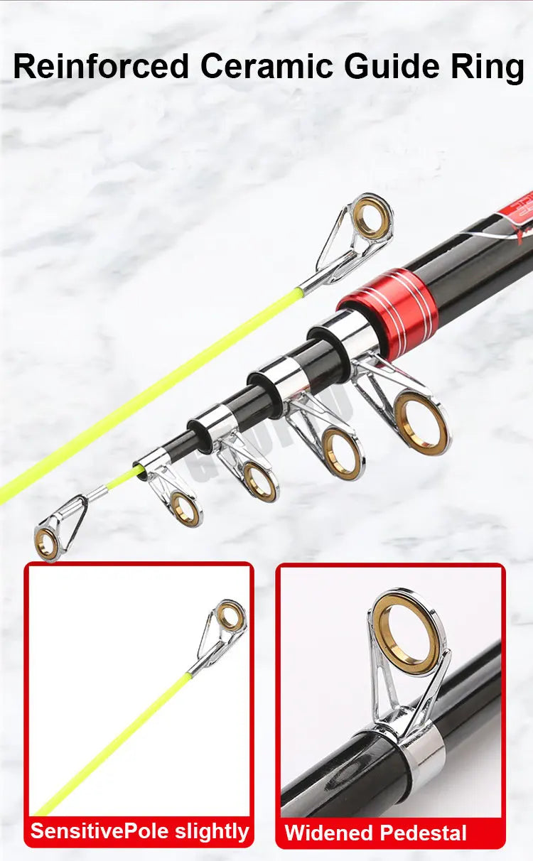 Telescopic Carbon Fishing Rod — 2.1–4.5 m