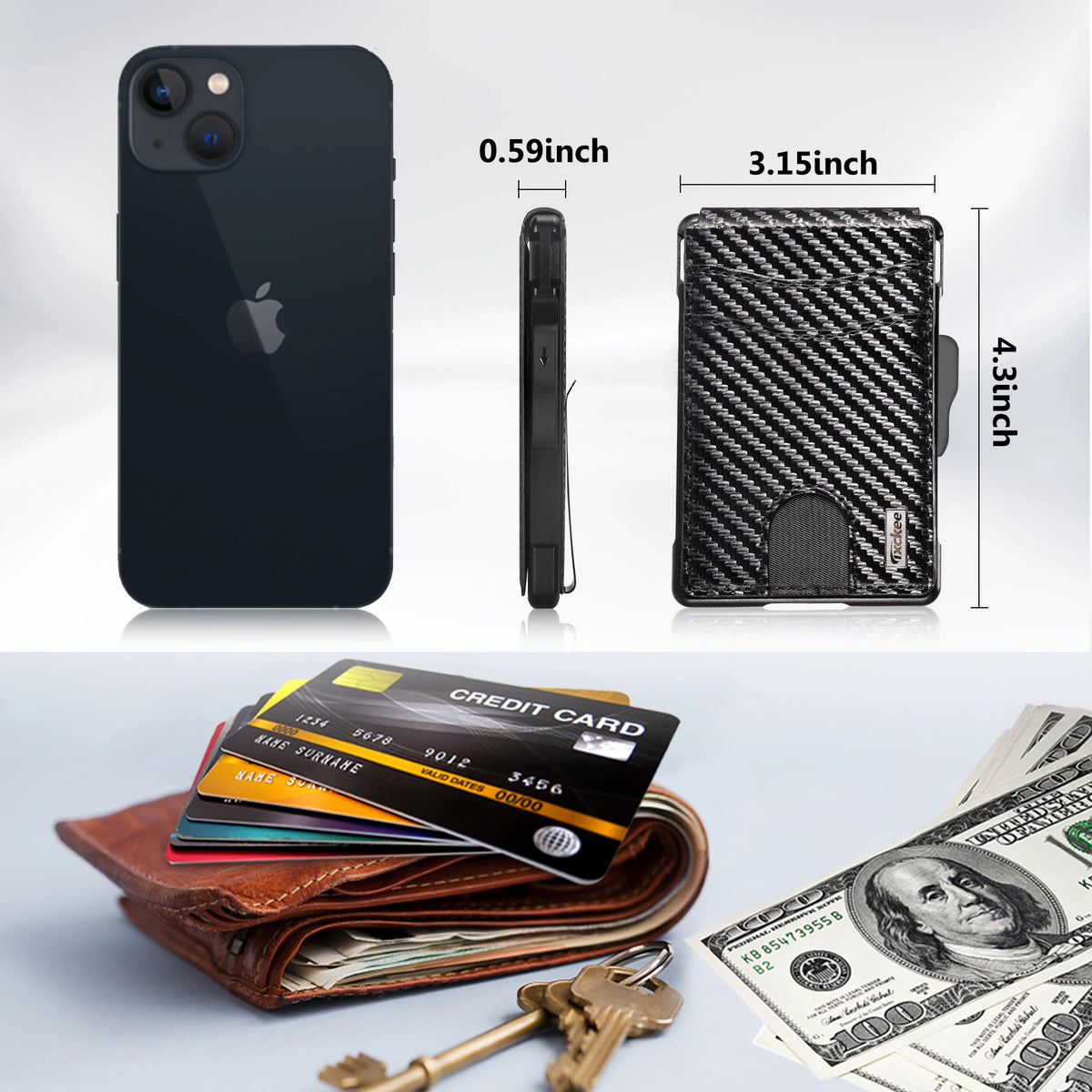 Men's Slim Pop-Up Wallet with ID Window