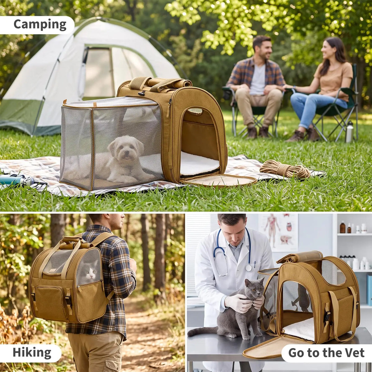 Expandable Mesh Pet Carrier Backpack